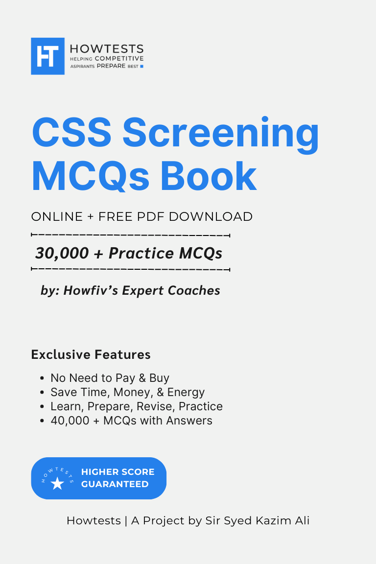 CSS Screening MCQs Book
