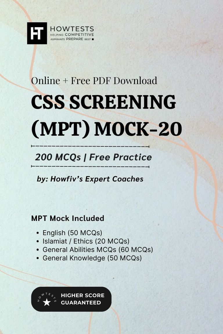 CSS Screening (MPT) Mock 20